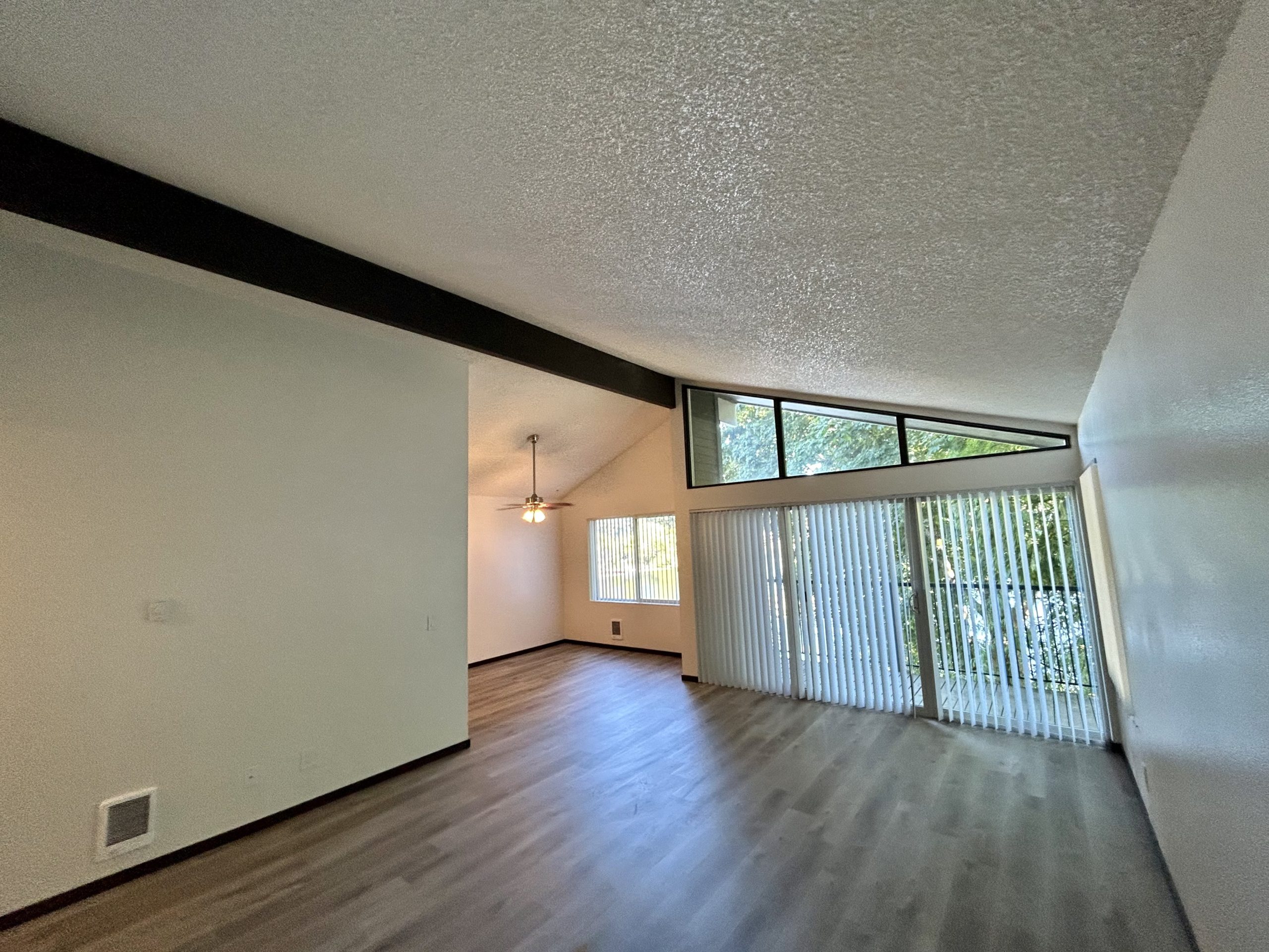 wide angle of living room at Fountainhead apartments