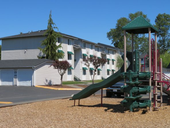 Winterhill apartments playground and front entrance