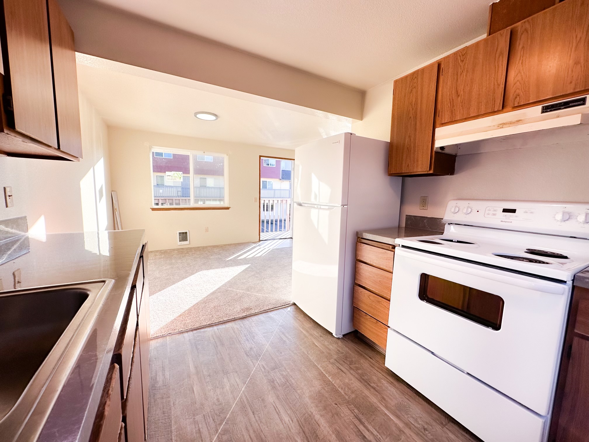 Kitchen of apartments at Highway Place