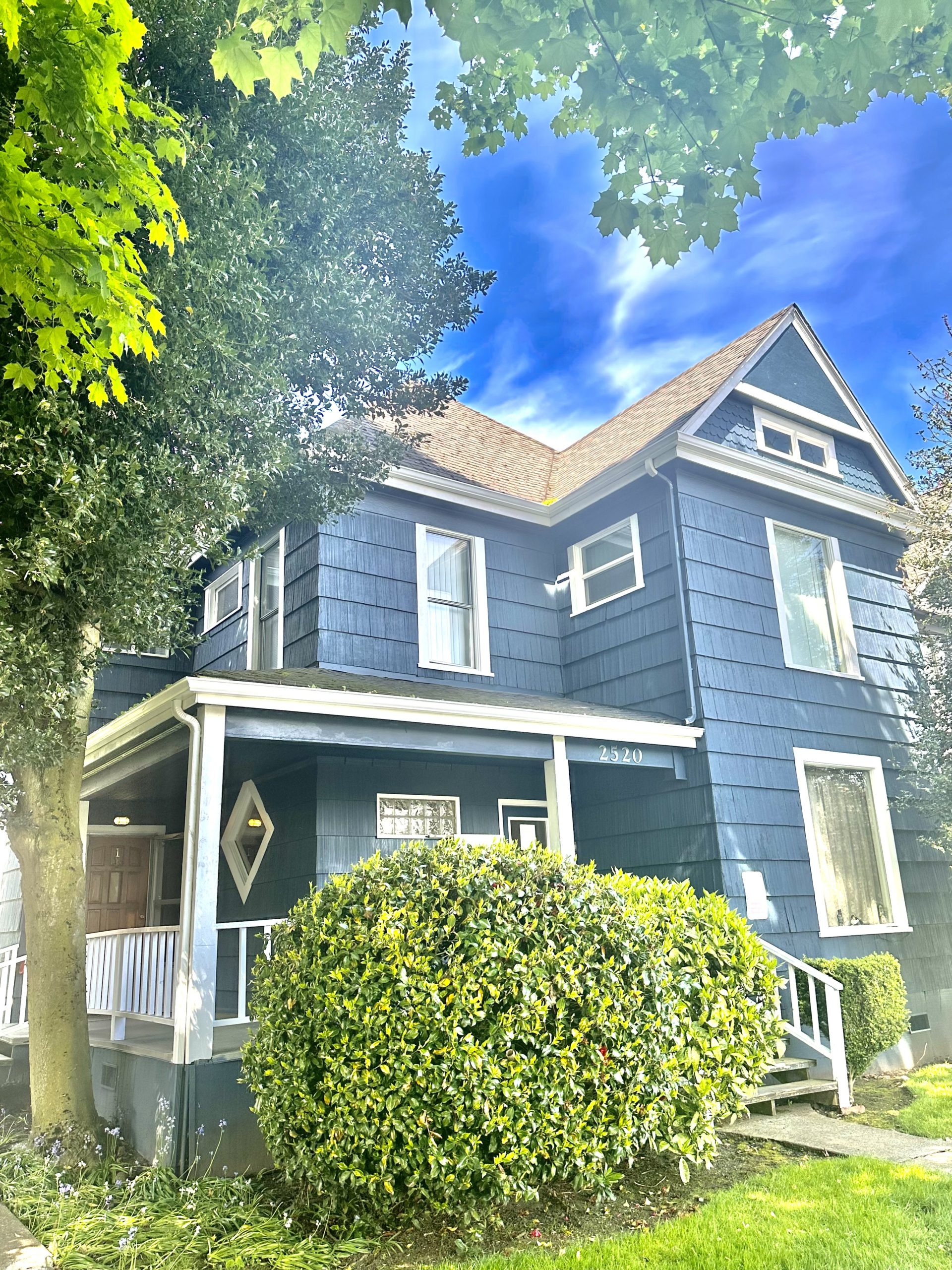 sidewalk view of Everett apartments