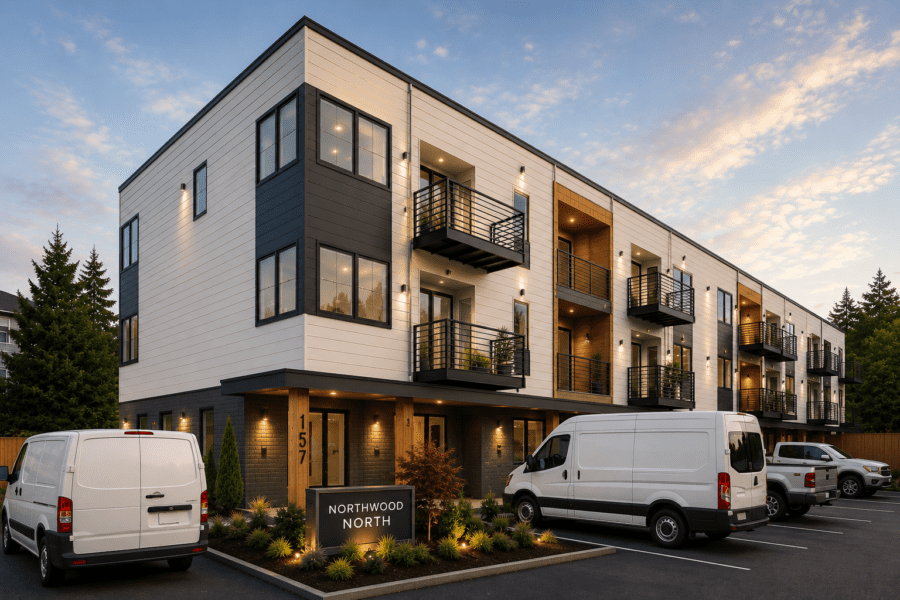 exterior render of Northwood North apartments for rent in everett wa